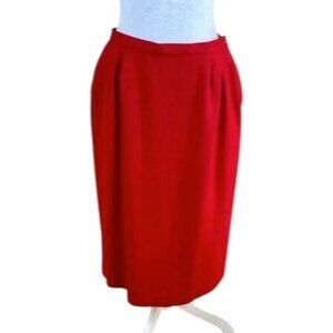 Pendleton Skirt Wool Pencil Red (12)